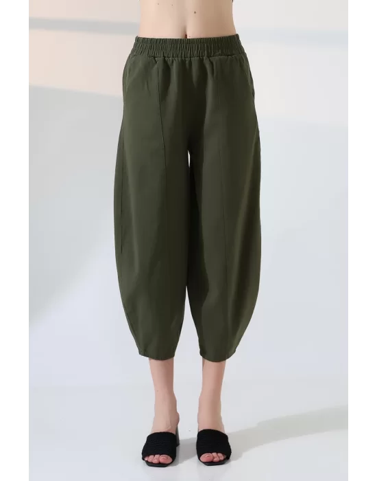 Kadın Yumuşak Doku Premium Şalvar Gabardin Pantolon