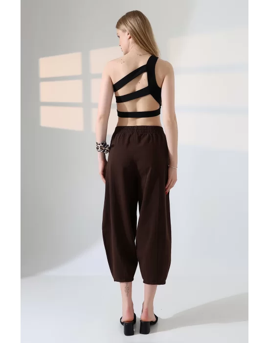 Kadın Yumuşak Doku Premium Şalvar Gabardin Pantolon