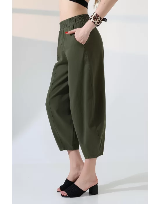 Kadın Yumuşak Doku Premium Şalvar Gabardin Pantolon