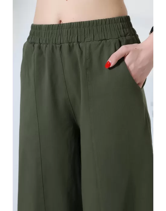Kadın Yumuşak Doku Premium Şalvar Gabardin Pantolon