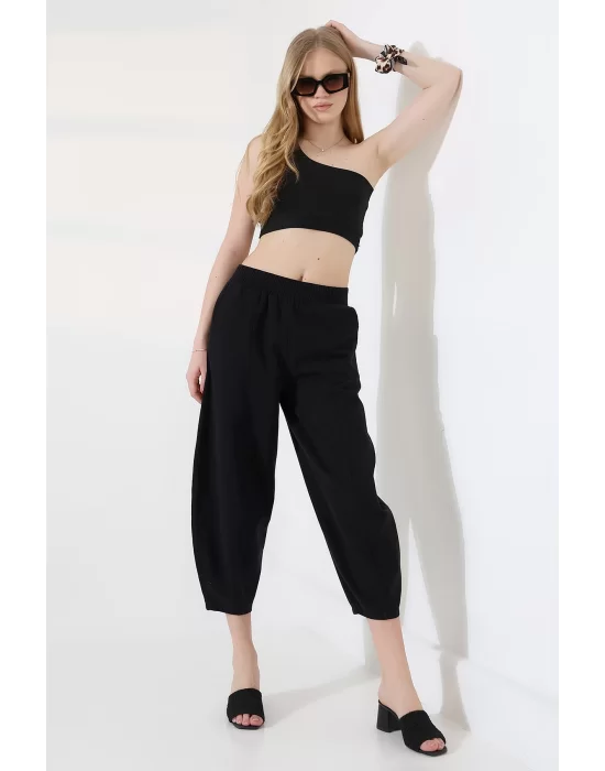 Kadın Yumuşak Doku Premium Şalvar Gabardin Pantolon