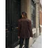 Kadın Sırtı Kuşgözü Bağlama Detaylı Kahverengi Blazer Ceket