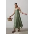 Kadın Askılı Uzun Çan Elbise