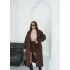 Kadın Kemerli Astarlı Kaşe Kaban