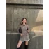 Kadın Polo Yaka Triko Kazak-Etek İkili Takım