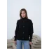 Kadın Siyah Örgü Triko Düğmeli Hırka
