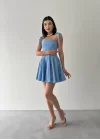 Kadın Askı Detaylı Astarlı Mini Elbise