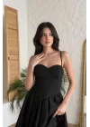 Kadın Askılı Mini Elbise