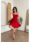 Kadın Askılı Mini Elbise