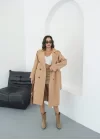 Kadın Astarlı Düğmeli-Bağlamalı Trençkot