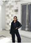 Kadın Denim Ceket-Pantolon İkili Takım