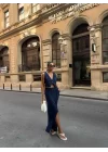 Kadın Keten Yelek-Etek 2li Takım