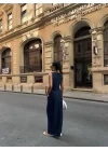 Kadın Keten Yelek-Etek 2li Takım