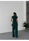 Kadın Kolsuz Vatkalı Dubai Kumaş 2li Takım