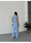 Kadın Kolsuz Vatkalı Dubai Kumaş 2li Takım