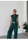 Kadın Kolsuz Vatkalı Dubai Kumaş 2li Takım