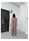 Kadın Modal Kumaş Sırt Dekolte Şalvat 2li Takım