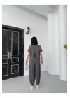 Kadın Modal Kumaş Sırt Dekolte Şalvat 2li Takım