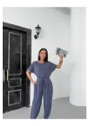Kadın Modal Kumaş Sırt Dekolte Şalvat 2li Takım