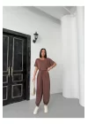 Kadın Modal Kumaş Sırt Dekolte Şalvat 2li Takım