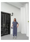 Kadın Modal Kumaş Sırt Dekolte Şalvat 2li Takım