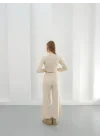 Kadın Parmak Geçmeli Crop-Pantolon 2li Takım