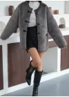 Kadın Peluş Astarlı Kaban