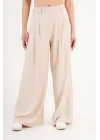 Kadın Piliseli Salaş Bej Pantolon