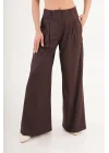 Kadın Piliseli Salaş Kahve Pantolon