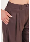Kadın Piliseli Salaş Kahve Pantolon