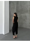 Kadın Premium Kumaş Yelek Pantolon 2li Takım