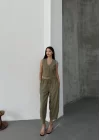 Kadın Premium Kumaş Yelek Pantolon 2li Takım