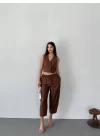 Kadın Premium Kumaş Yelek Pantolon 2li Takım