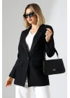 Kadın Tek Düğme Blazer Ceket