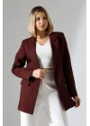 Kadın Tek Düğme Blazer Ceket
