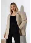 Kadın Tek Düğme Blazer Ceket