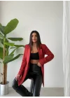 Kadın Tek Düğme Blazer Ceket