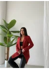 Kadın Tek Düğme Blazer Ceket
