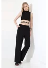 Kadın Yumuşak Doku Premium Gabardin Palazzo Pantolon