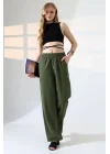 Kadın Yumuşak Doku Premium Gabardin Palazzo Pantolon