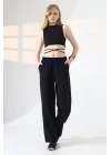 Kadın Yumuşak Doku Premium Gabardin Palazzo Pantolon