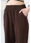 Kadın Yumuşak Doku Premium Gabardin Palazzo Pantolon