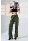 Kadın Yumuşak Doku Premium Gabardin Palazzo Pantolon