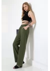 Kadın Yumuşak Doku Premium Gabardin Palazzo Pantolon