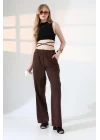 Kadın Yumuşak Doku Premium Gabardin Palazzo Pantolon