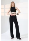 Kadın Yumuşak Doku Premium Gabardin Palazzo Pantolon