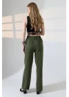Kadın Yumuşak Doku Premium Gabardin Palazzo Pantolon