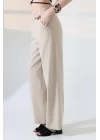Kadın Yumuşak Doku Premium Gabardin Palazzo Pantolon