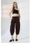 Kadın Yumuşak Doku Premium Şalvar Gabardin Pantolon