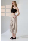 Kadın Yumuşak Doku Premium Şalvar Gabardin Pantolon